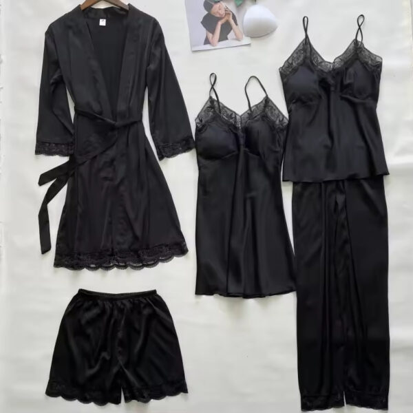 Serena – 5 Pc Luxury Sleepwear Set - Image 2
