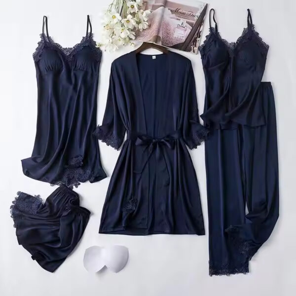 Serena – 5 Pc Luxury Sleepwear Set - Image 6